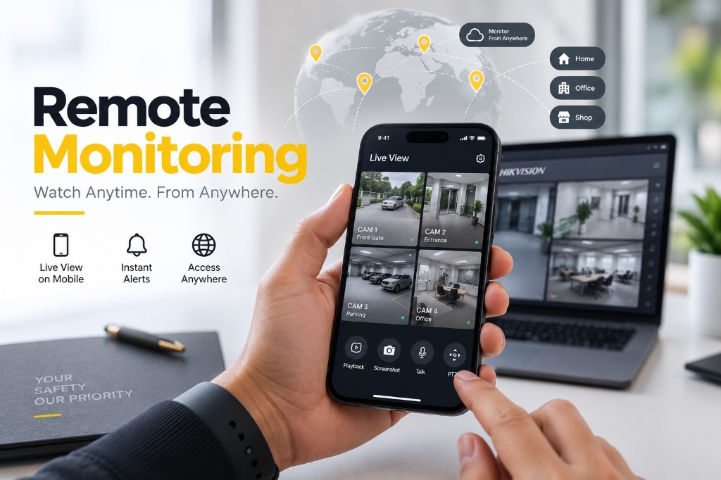 Remote CCTV Monitoring on Mobile Phone Kerala - TechSmart Systems